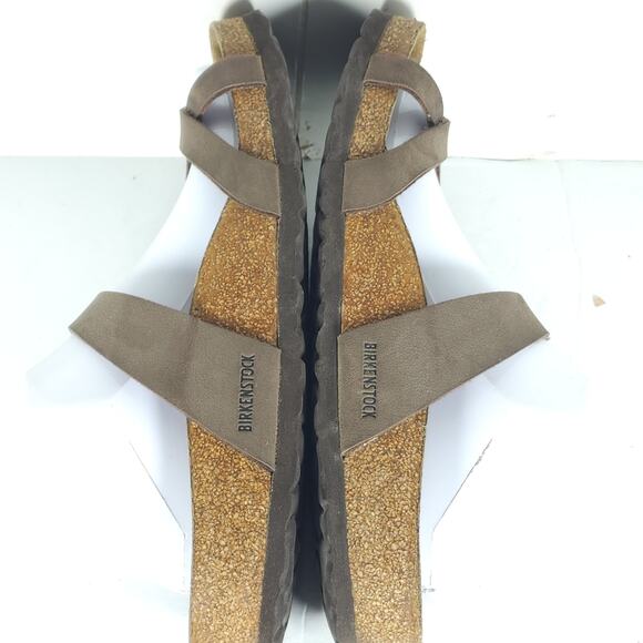 Birkenstock Women's Mayari US8 EU39 Birkibuc Mocha Brown Strappy Slide sandals - Picture 16 of 16